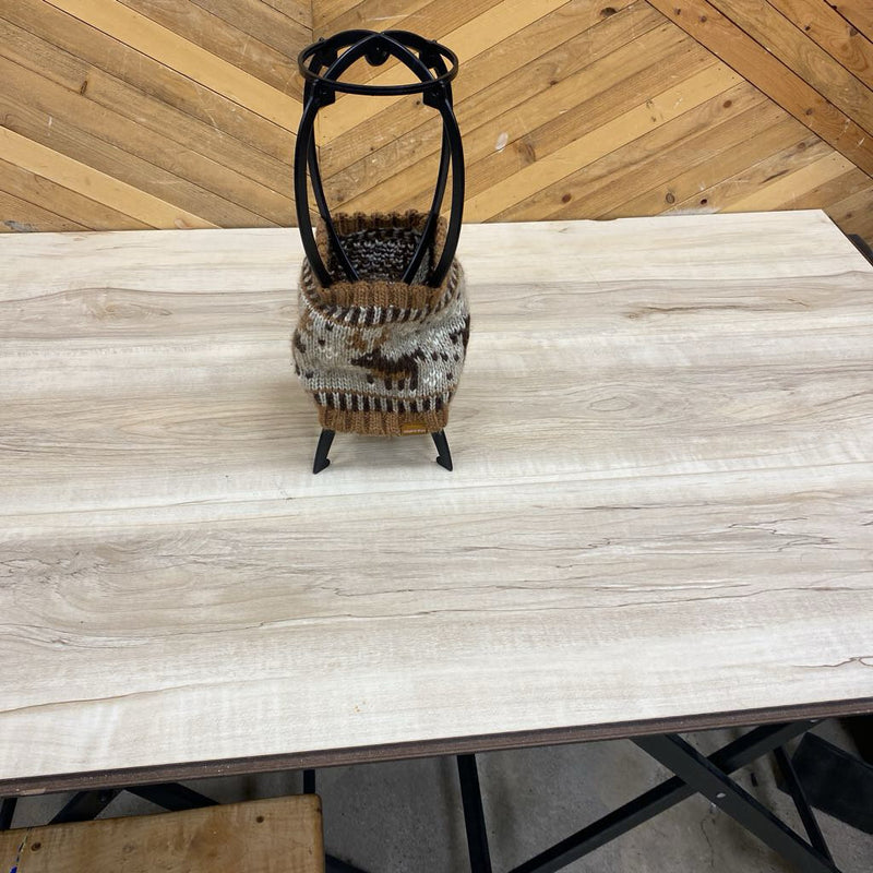 Souris Mini - Baby Moose Knit Neck Warmer: Brown/Grey-infant-O/S