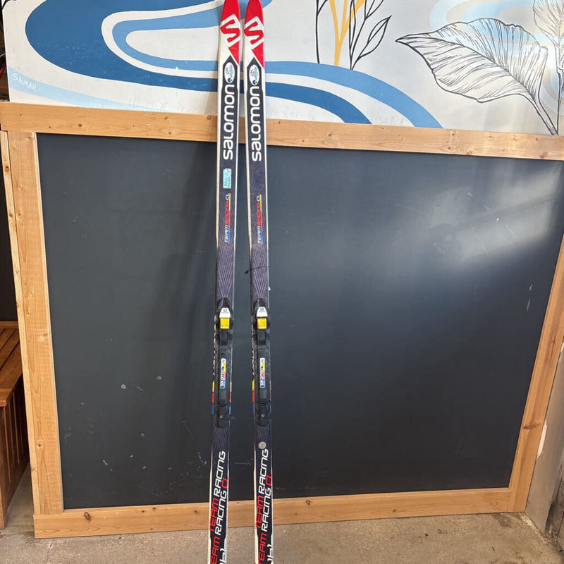 Salomon- Team Racing CL Cross Country Skis with SNS Acess bindings MSRP $230: Black White Red -children-161