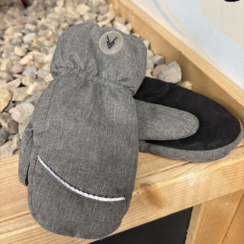 Borealis - Kids Gray Mittens: gray-women-MD