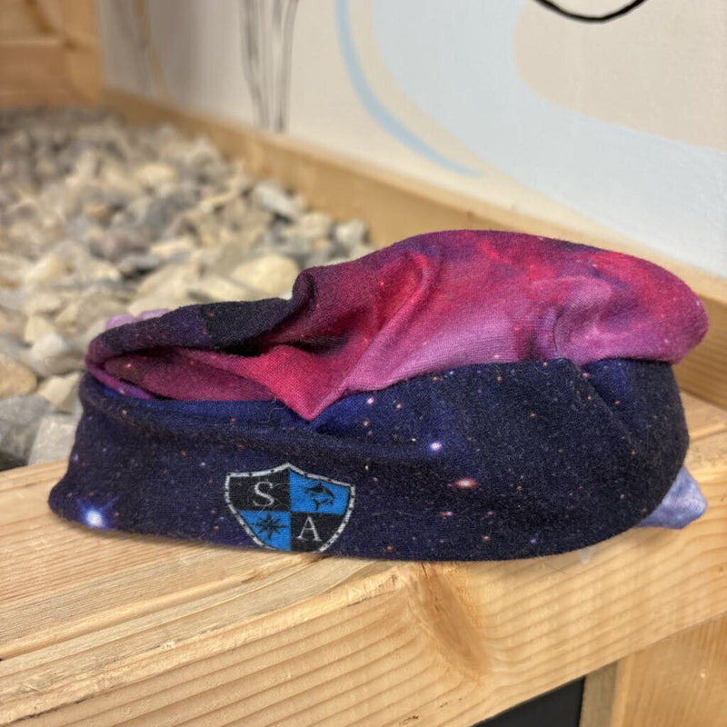 SA- Galaxy Print Neck Gaiter: purple-unisex-