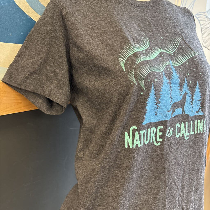 Nature is Calling - Graphic Tee: gray-unisex-SM