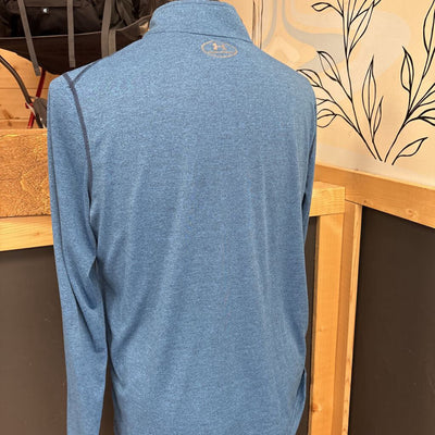Under Armour - Men's 1/4 Zip L/S Shirt - MSRP $55: Blue-men-LG