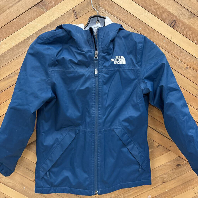 The North Face - Fleece Lined Rain jacket - MSRP $70: Blue/White-children-10/12Y