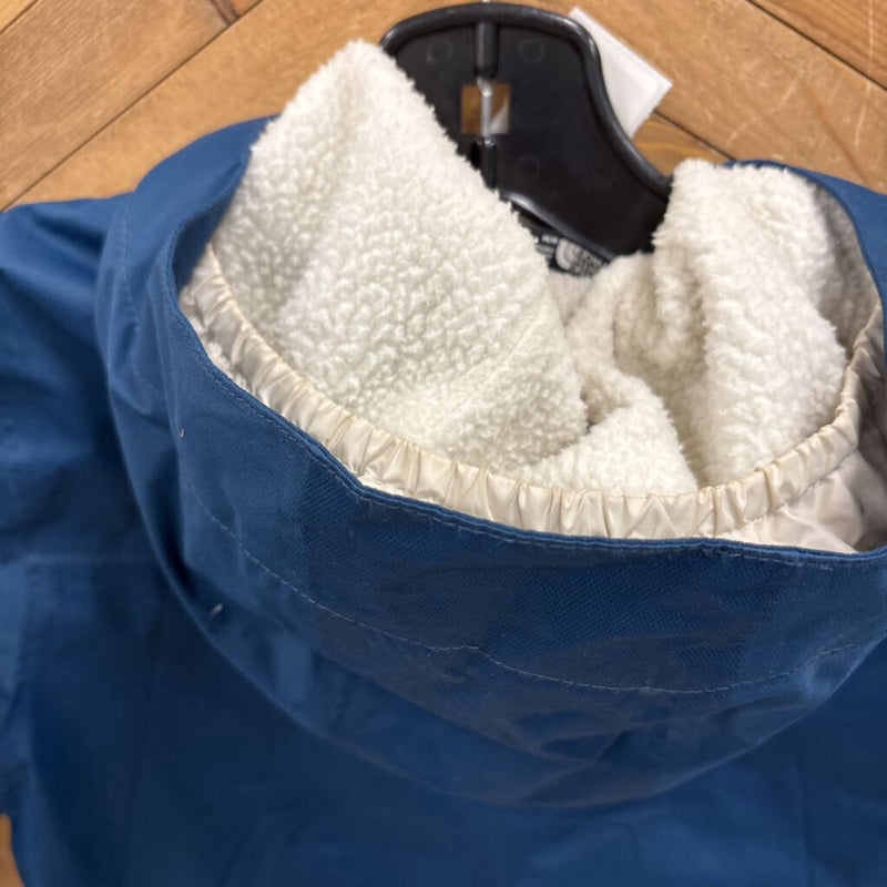 The North Face - Fleece Lined Rain jacket - MSRP $70: Blue/White-children-10/12Y