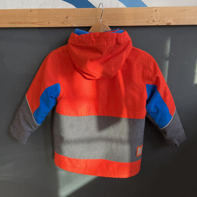 Monster - Kids' Ski Jacket : Orange/Blue/Grey-children-6