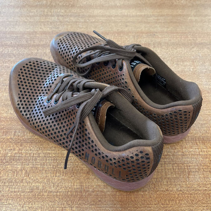 Nobull - Unisex Perforated Leather Shoes - MSRP comp $220: Brown-women-W9/M7.5