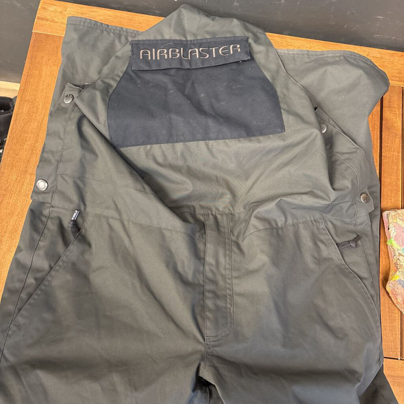 Airblaster - Snowpants w/bib - MSRP $270: Grey/Black-men-LG