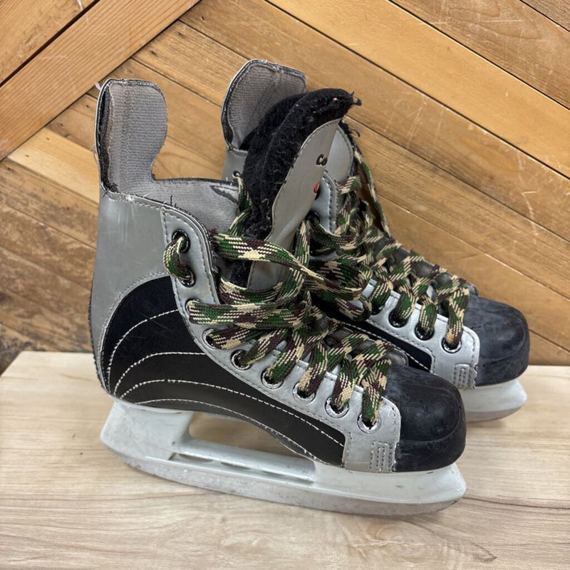 Canadien- Youth Hockey Skates : bACK gREY -children-1y