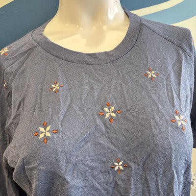 Kari Traa - Women's Summer Wool L/S Top - MSRP $100: Blue-women-XL