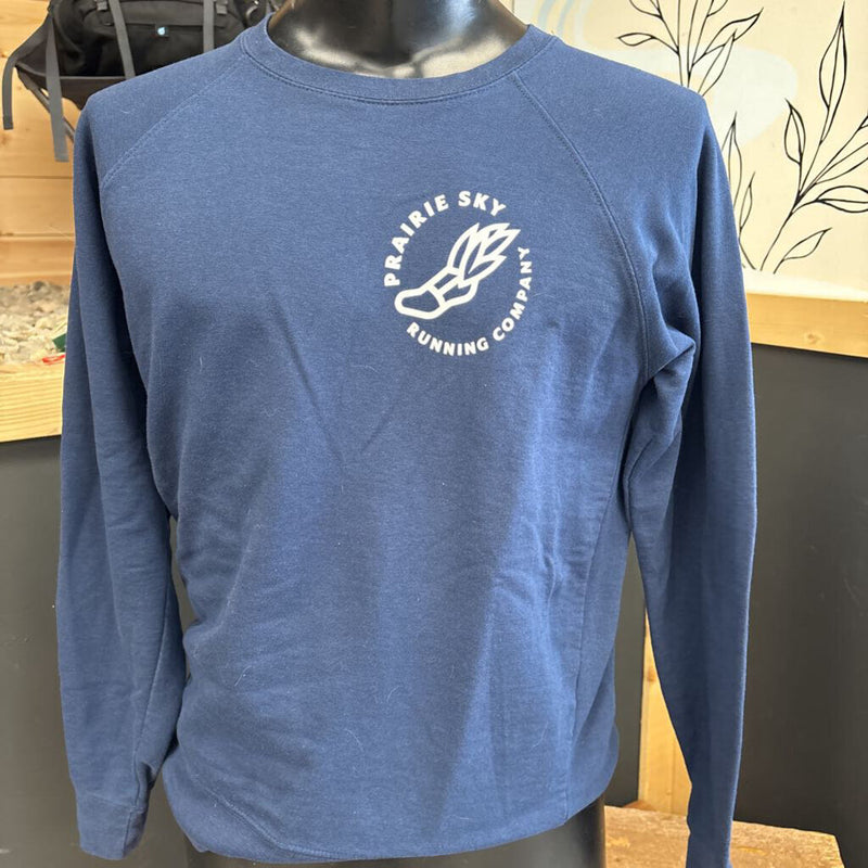 Prairie Sky Running Company Sweatshirt: navy-unisex-MD