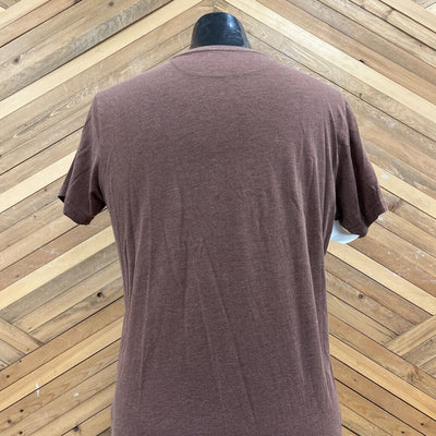 Ten Tree- Men's Brown T-Shirt with Button Detail- MSRP $45 : brown-men-MD