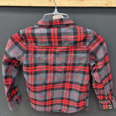 GGS LTD - Kids Vintage Collection Flannel Shirt: red, black, gray-children-6X