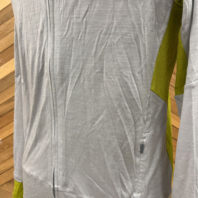 Icebreaker - Men's Merino Full-Zip L/S - MSRP $280: Grey/Green-men-MD