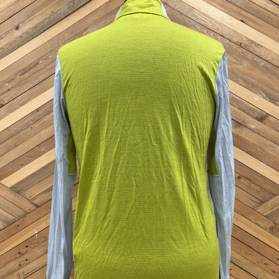 Icebreaker - Men's Merino Full-Zip L/S - MSRP $280: Grey/Green-men-MD