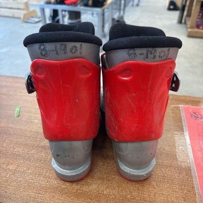 Salomon- Kids T2 Ski Boots: Red/Silver-unisex-19.0