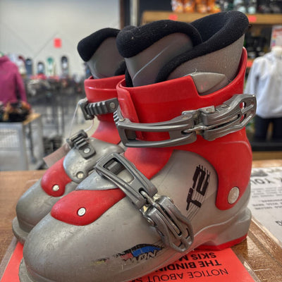 Salomon- Kids T2 Ski Boots: Red/Silver-unisex-19.0