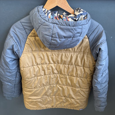 Patagonia- Boys' Pine Grove Jacket- MSRP compared $210: grey, brown-children-LG Y