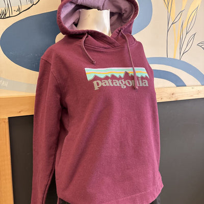 Patagonia Upside Down Hoody: maroon-women-SM