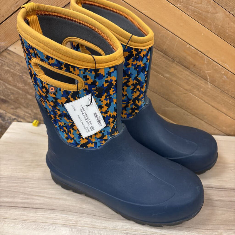 Bogs - Youth Winter Boots - MSRP comp $110: Blue/Yellow-children-6