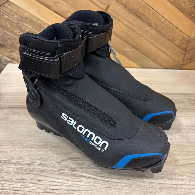 Salomon- S/Race Skating Junior SNS Pilot Ski Boots- MSRP $299: black-children-38.5