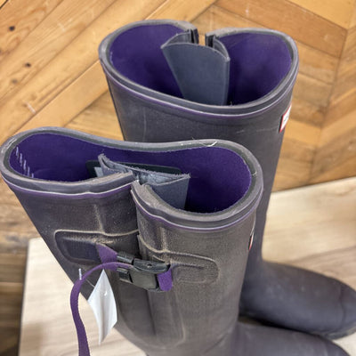 Hunter- Woman's Original Insulated Tall Rain Boots- MSRP $160: Dark Purple -unisex-39