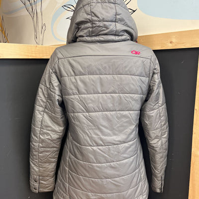 Outdoor Research - Women's Primaloft Breva Parka - MSRP $200: Grey/Pink-women-MD