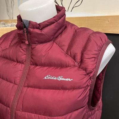 Eddie Bauer - Women's First Ascent 800 Fill Down Vest - MSRP $241: Maroon/Red-women-MD