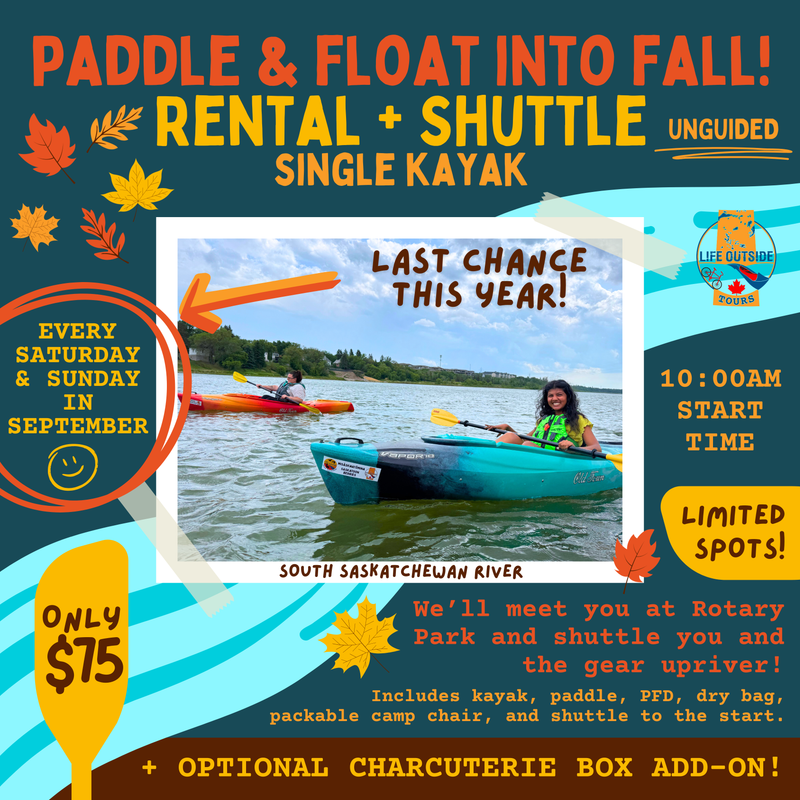 Paddle Into Fall! Special: Single Kayak Rental w/ Shuttle