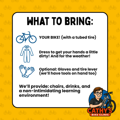 Cathy's Bike Clinics: Wheels & Tubes - DIY Maintenance