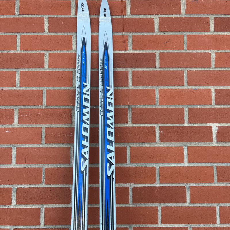 Salomon Elite 5 Classic Waxless Cross Country Skis with SNS profil bindings Compare at $250+: blue--191