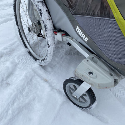 Thule- Chariot 2- Including Jogging Wheel, Flag, & Bike bar attachment- MSRP $1200: Avocado Green --Double