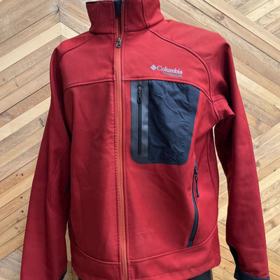 Columbia - Titanium Soft Shell Jacket - MSRP comp $160: Red/Dark Grey-men-LG