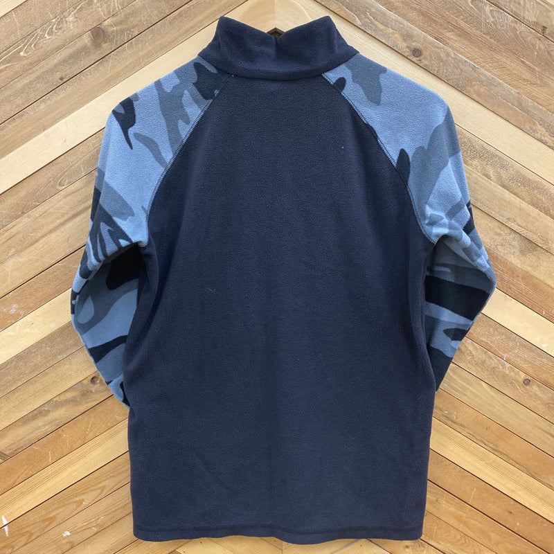 Columbia - Youth Quarter Zip Fleece - MSRP $35: Black/ Grey-children-LG