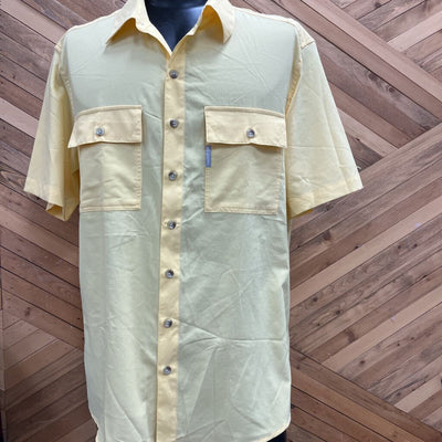 Columbia - Men button T shirt - MSRP $65: Yellow-men-LG