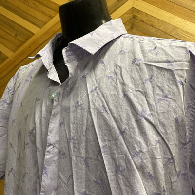 Tori Richard - Men button T-Shirt - MSRP $160: Purple-men-XXL