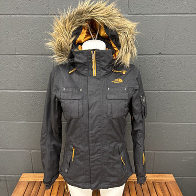 The North Face - Women's Baker Delux Insulated Ski Jacket - MRSP $470: Black/Brown-women-XS