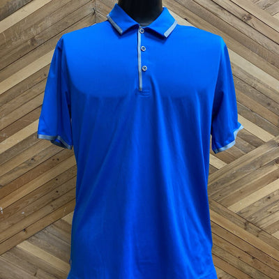 Adidas - Men's ClimaChill Polo Shirt - MSRP comp $65: Blue-men-