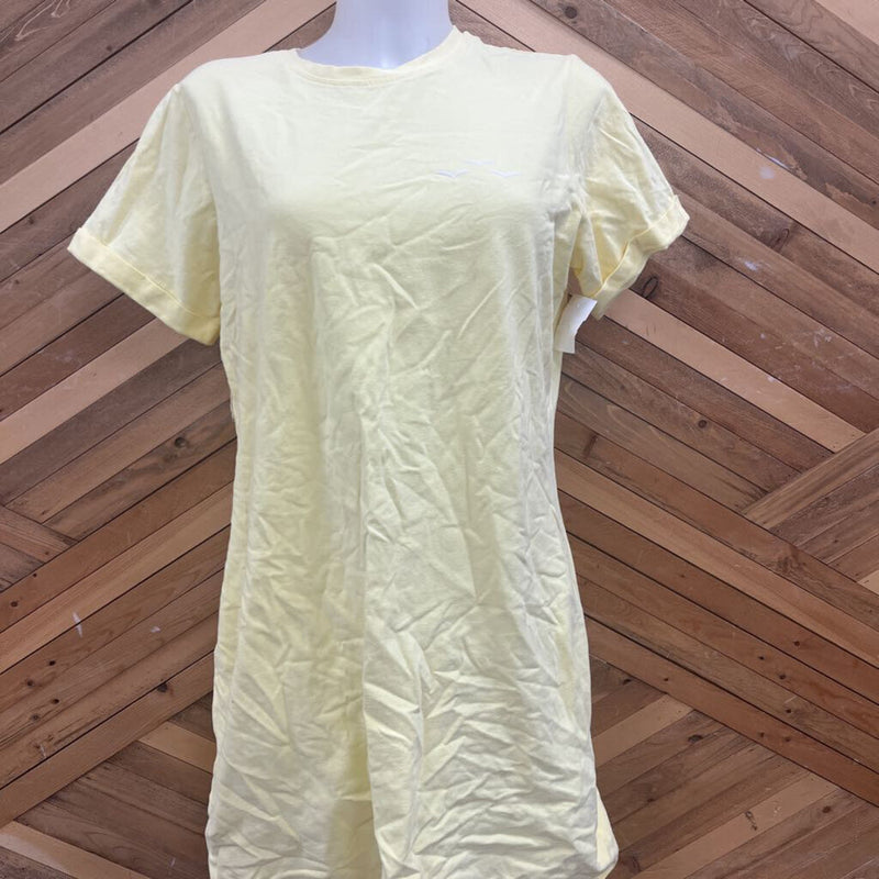 Lazy Pants- Dress T-shirt : Pale Yellow -women-LG