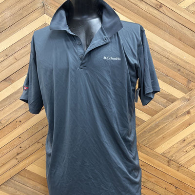Columbia- Polo T-shirt- MSRP $44: Grey -men-LG