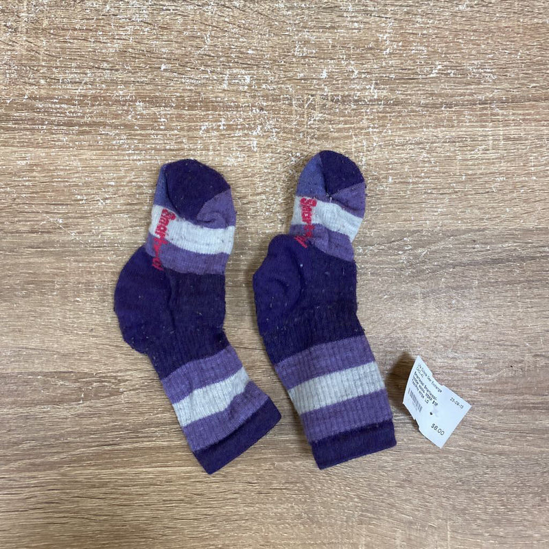 Smartwool- toddler socks- MSRP $18: Teal/Pink stripe -children-LG
