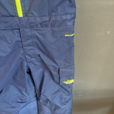 The North Face - Kid's Bibbed Snow Pants - MSRP $160: Navy/Lime Green-children-2T