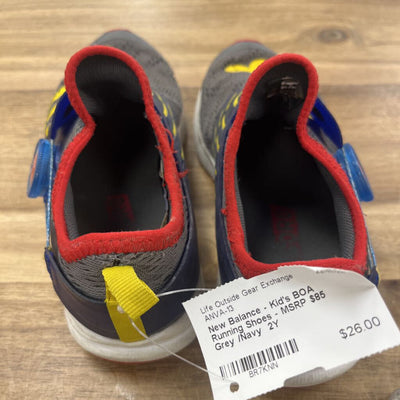 New Balance - Kid's BOA Running Shoes - MSRP $85: Grey /Navy -children-2Y