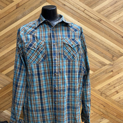 Pendleton - Men's Plaid Frontier Shirt - MSRP $95: Blue/Red-men-LG - Long