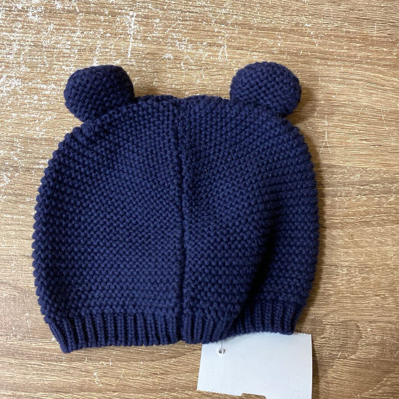 Baby Gap - Knit Toque with Ears - MSRP $25: Navy-infant-0-3months