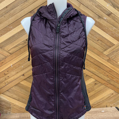 Smartwool - Women's Hooded Smartloft Vest - MSRP $210: Purple-women-MD