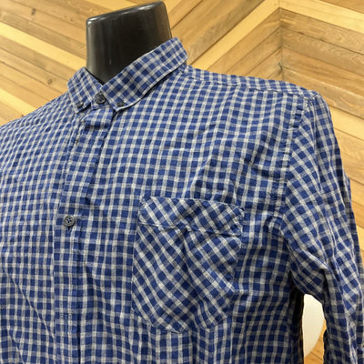 Ben Sherman - Men's Button-Up Shirt - MSRP comp $135: Blue/Grey-men-XL