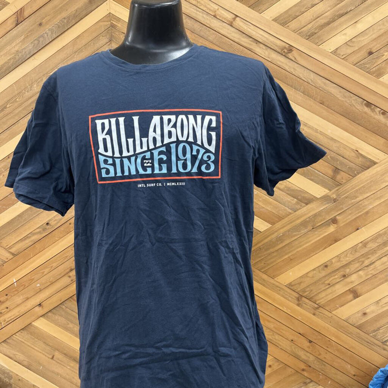 Billabong - Short Sleeve T-Shirt - MSRP $38: Blue-men-XL
